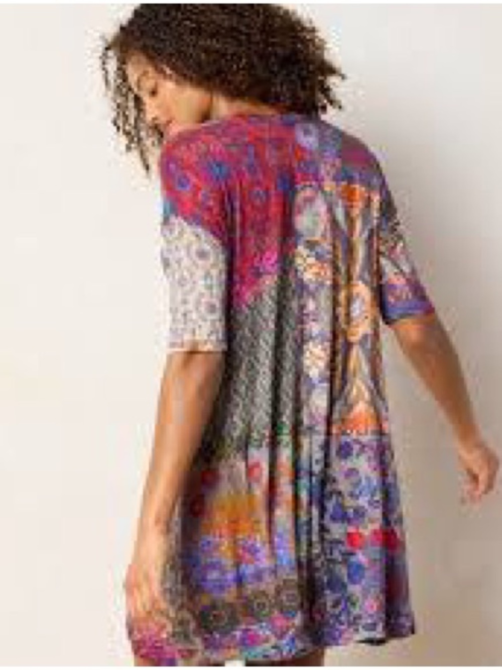 NATURAL LIFE Multi-Color Boho Floral Swing Dress - Picture 2 of 8
